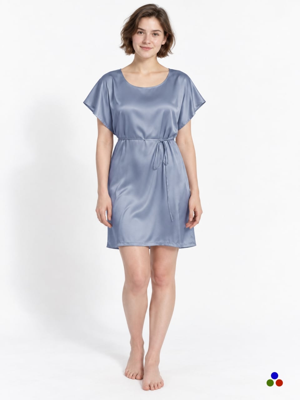elegant silk nightgown_dusty blue