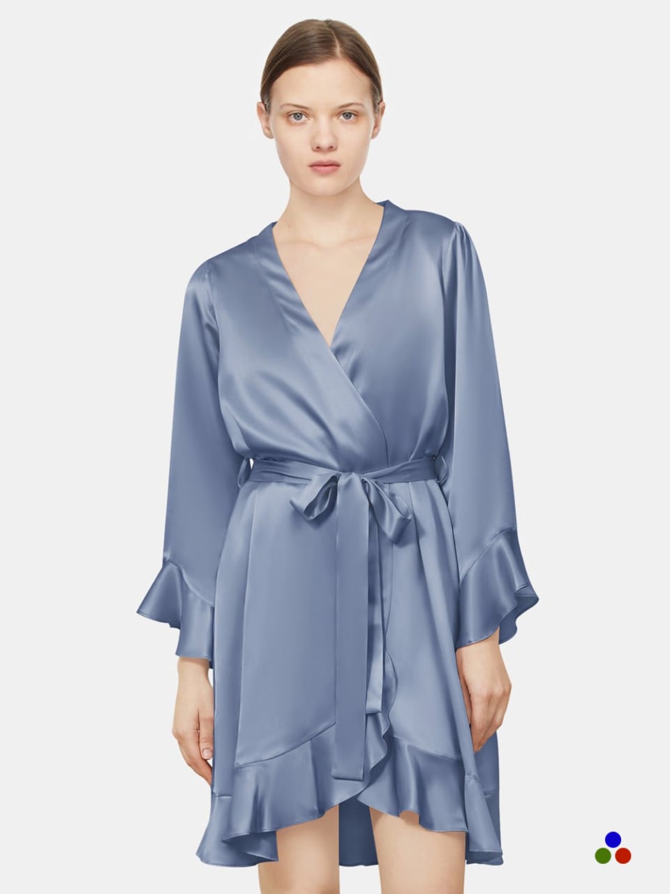 silk robe_dark pastel blue
