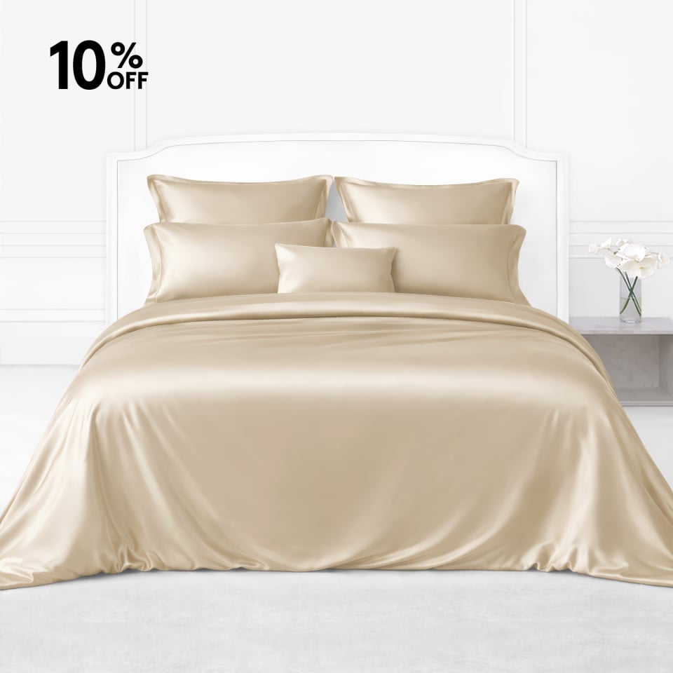 silk bed linen_beige