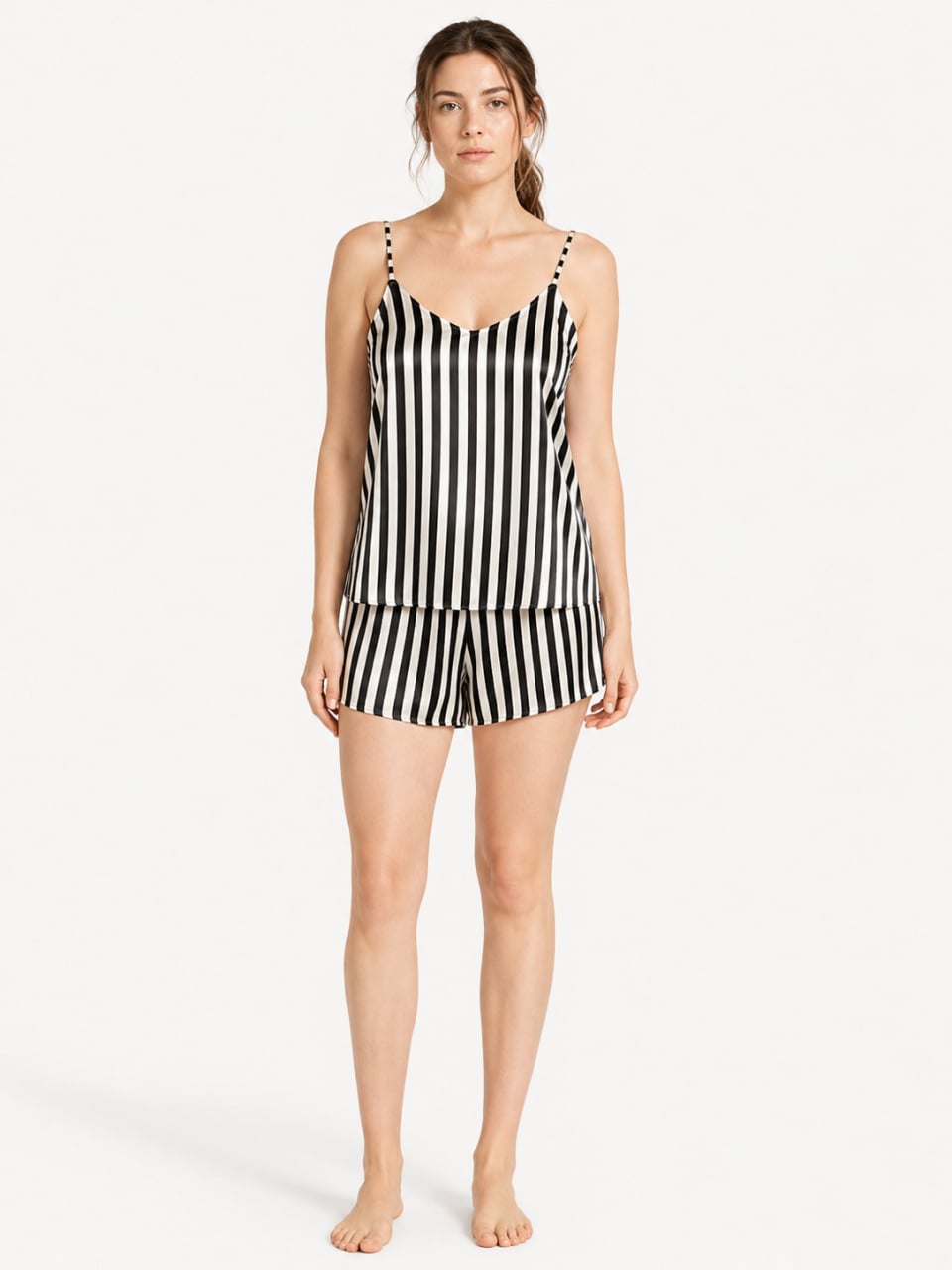 seidenpyjama_black stripe