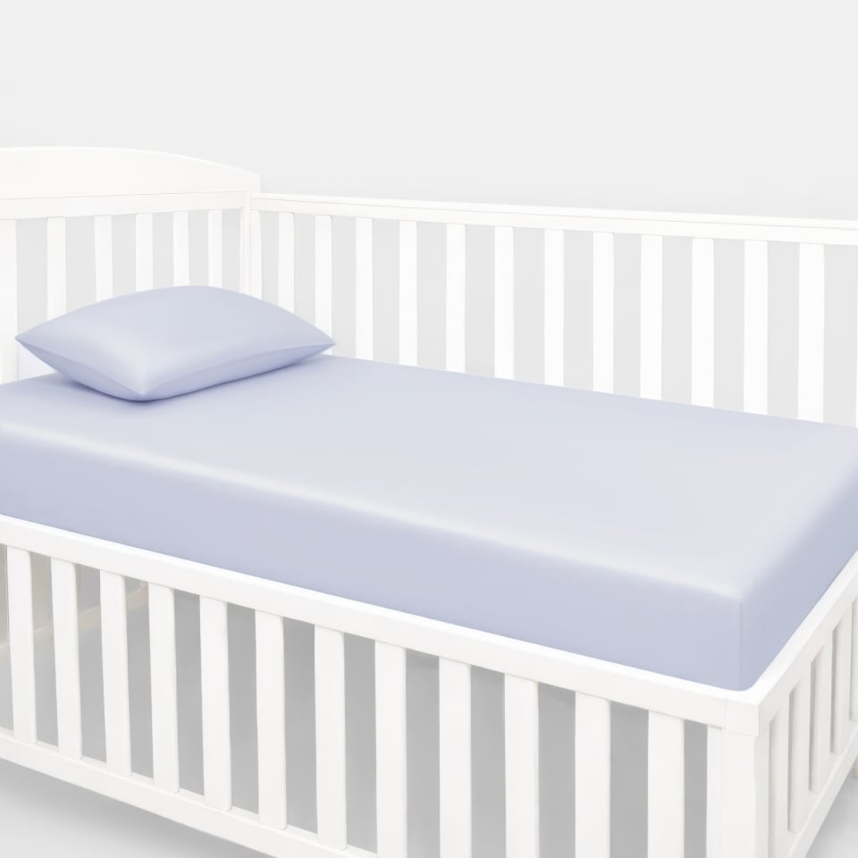 silk crib fitted sheet_light lavender