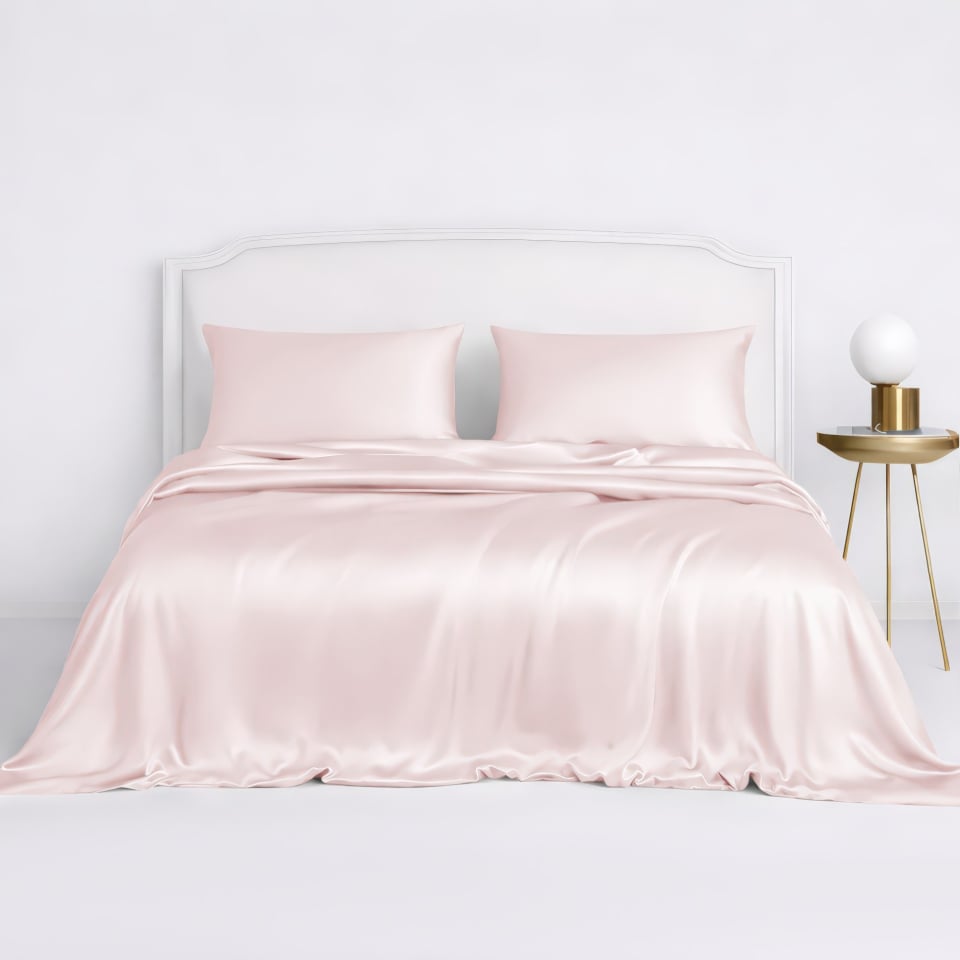 silk duvet cover sets_light pink