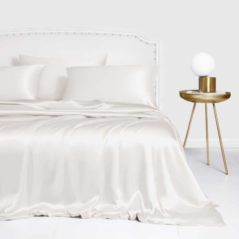 ivory silk duvet cover