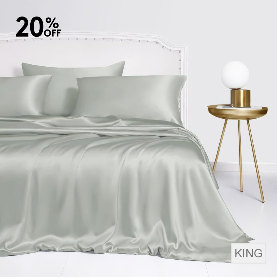 silk duvet cover_morandi green