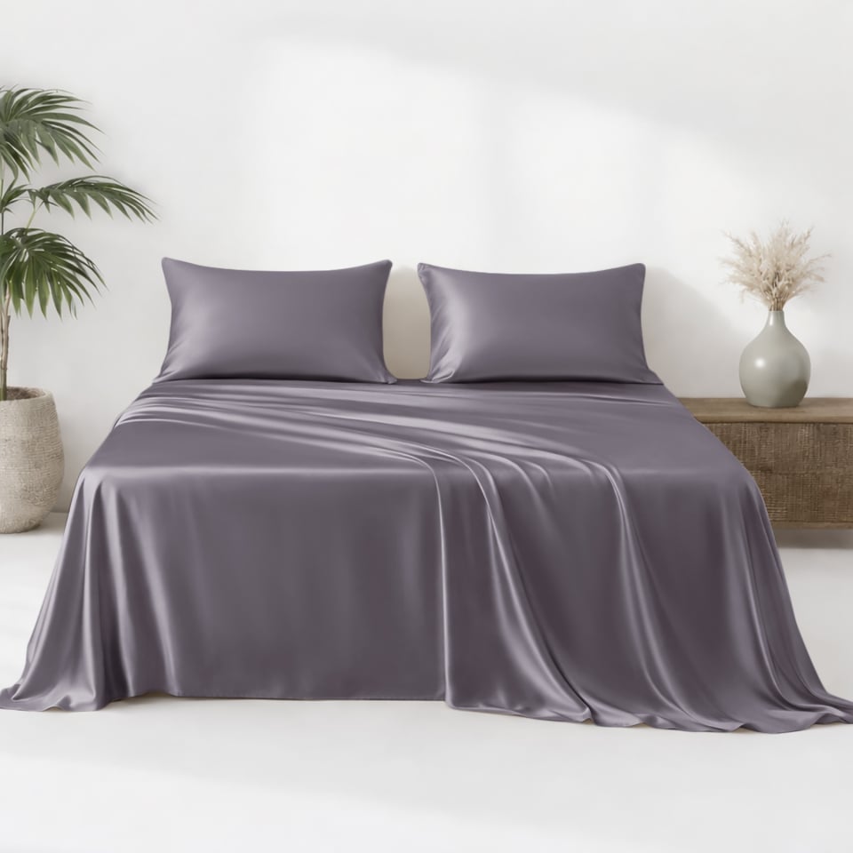 silk flat sheet_slate gray