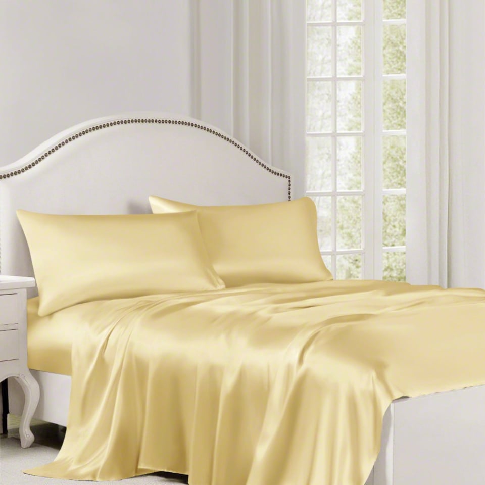 silk flat sheet_gold 