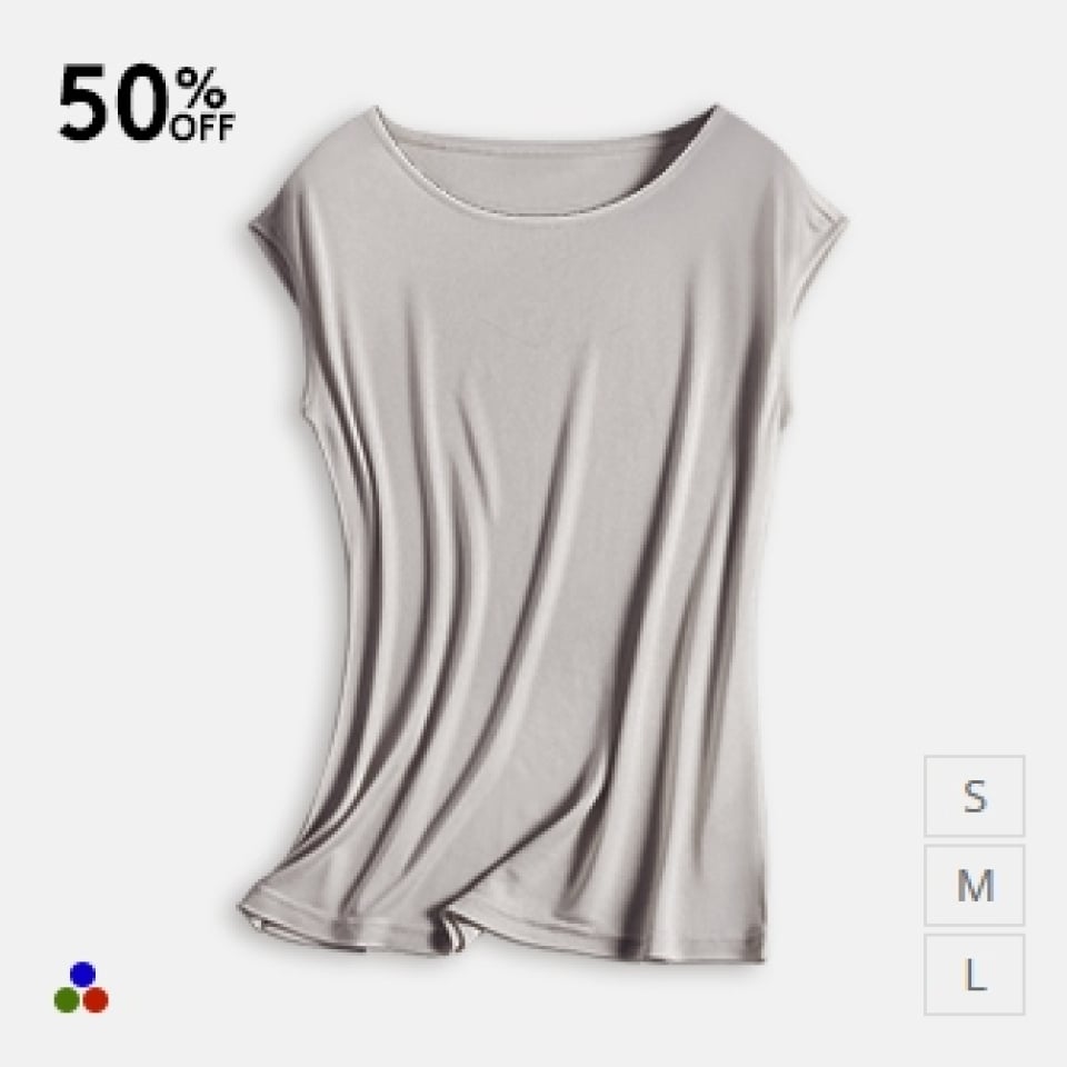 haut sans manches en jersey de soie