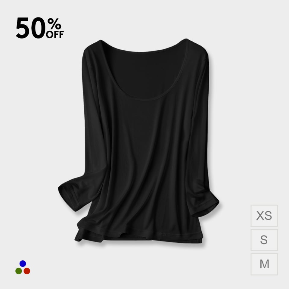 silk jersey top_black