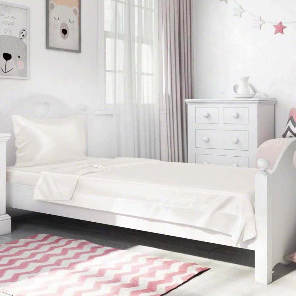 silk kids bedding set_ivory