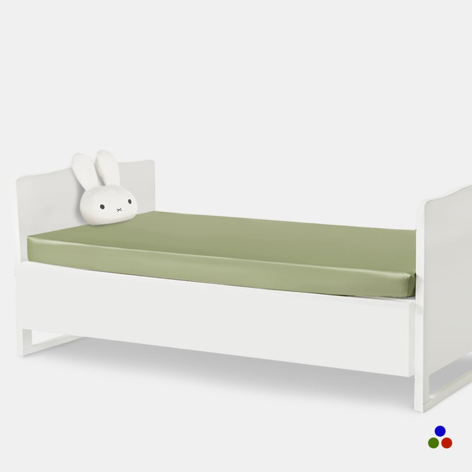 spannbettlaken für kinder aus seide_sage green