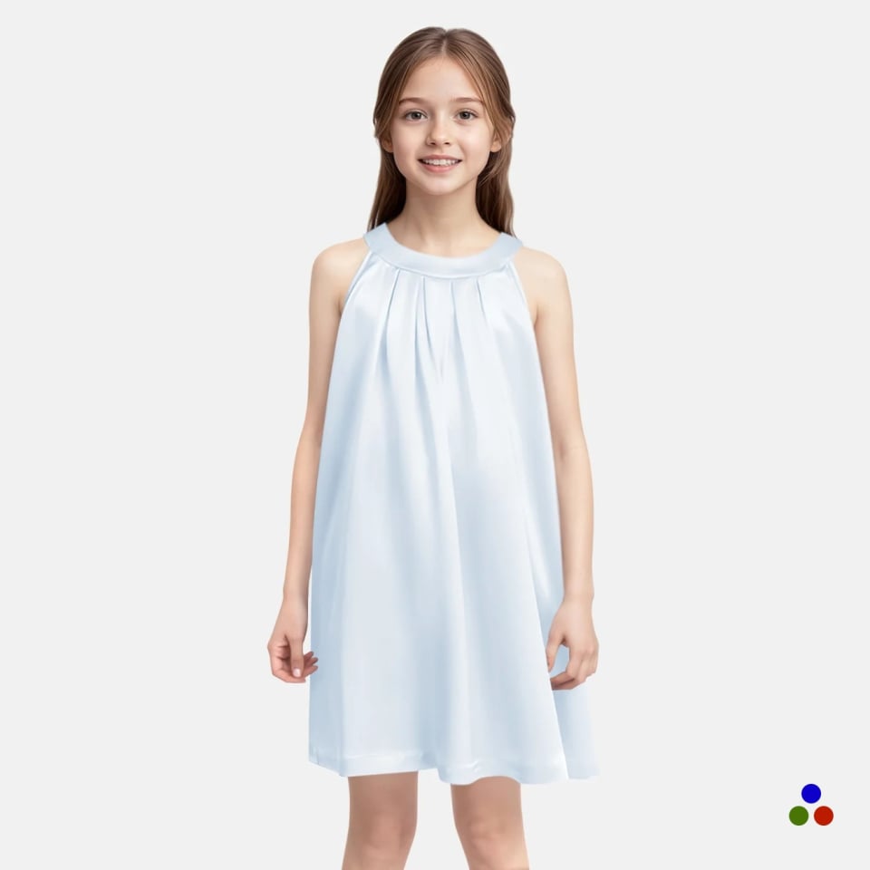 silk kids nightgown_alice blue
