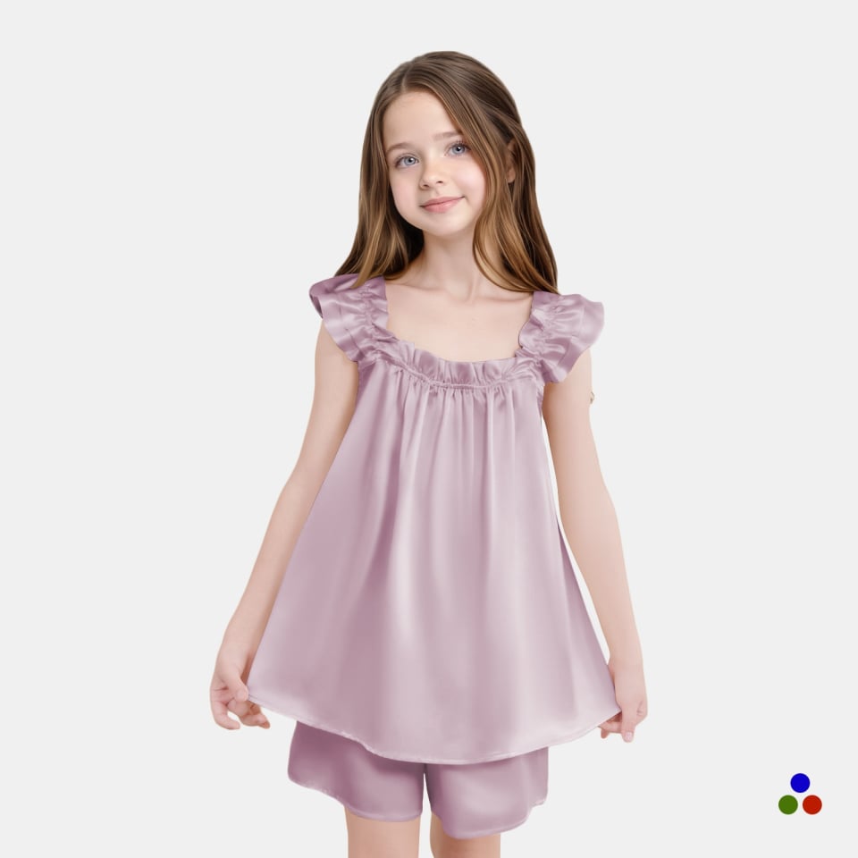 silk pajamas for girls_thistle