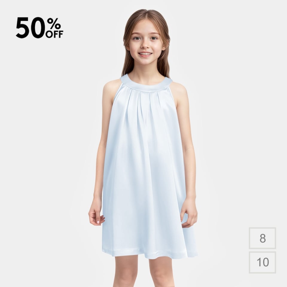 silk kids nightgown_blue