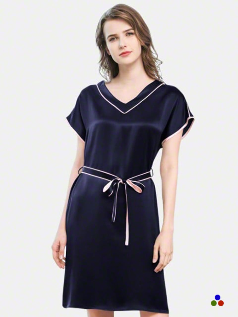 silk nightgown_navy/light pink