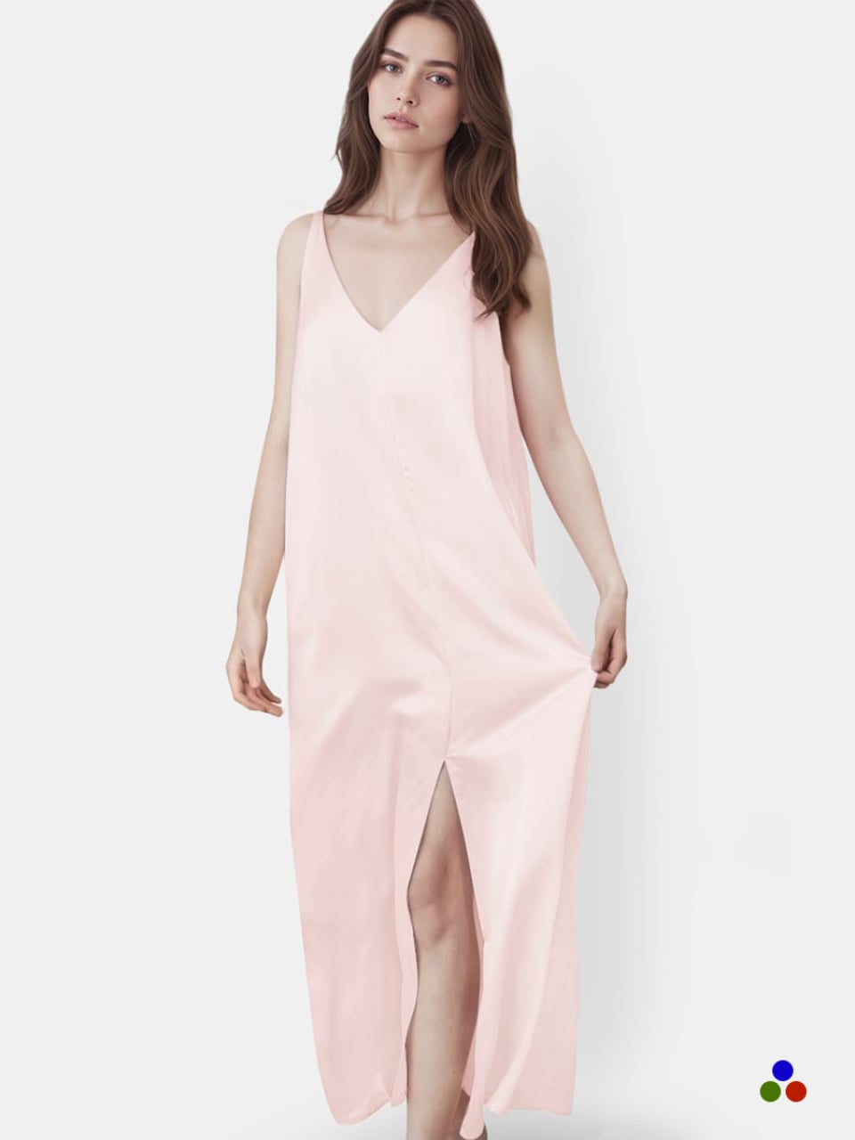 silk nightgown_light pink/silver