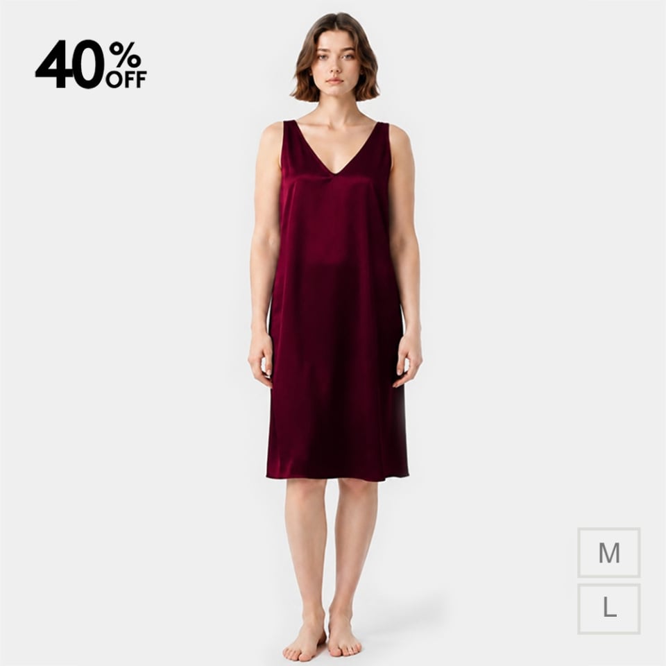 silk nightgown_burgundy