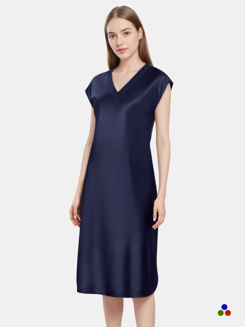 silk nightgown_navy