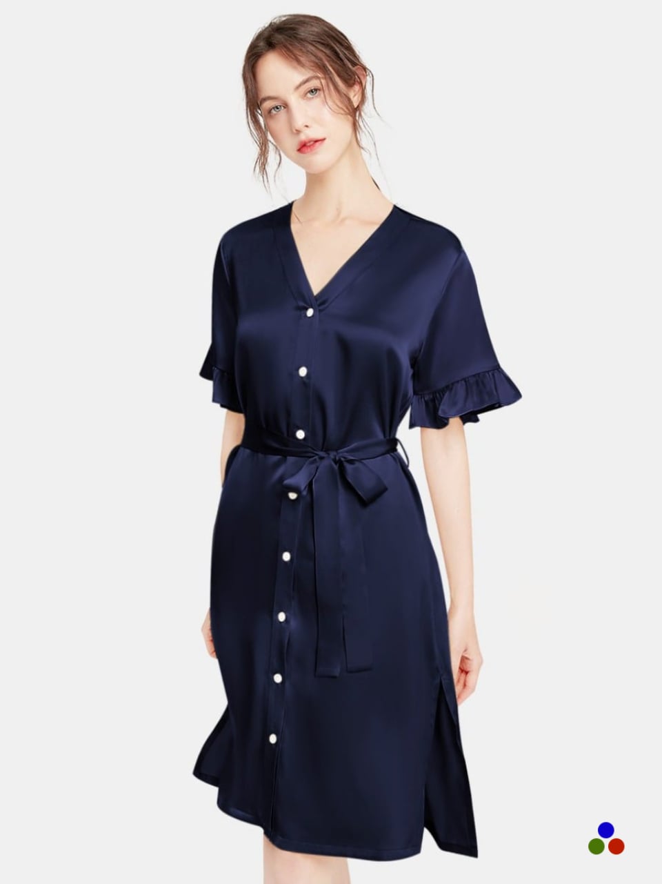 Belted Silk Shirt Dress