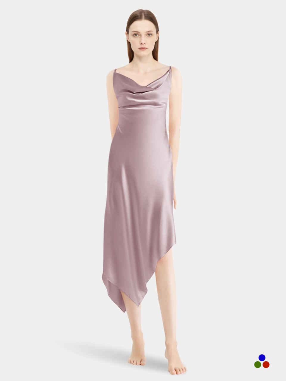 Asymmetrical Pure Silk Nightdress