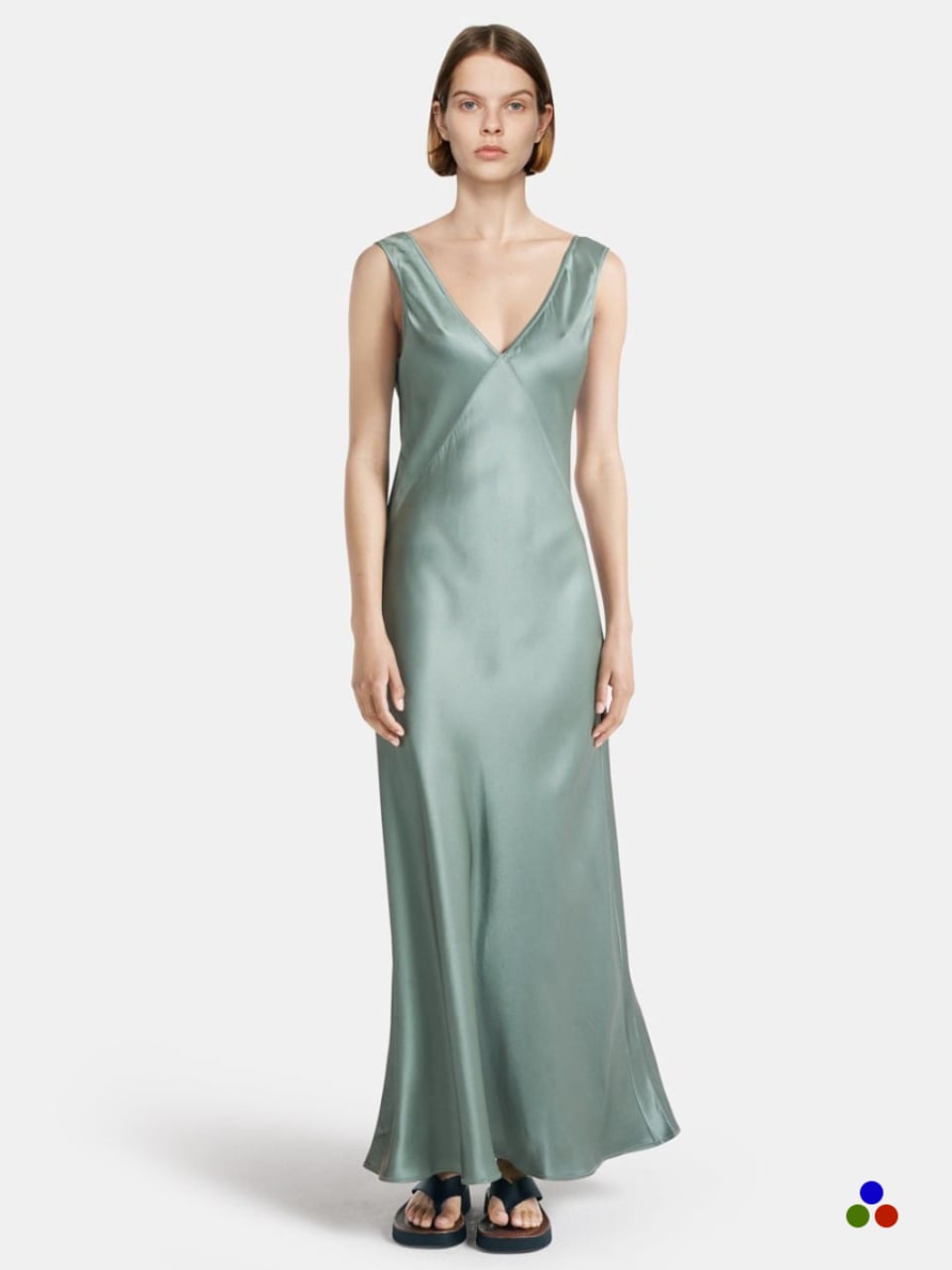 silk long nightdress_cambridge blue