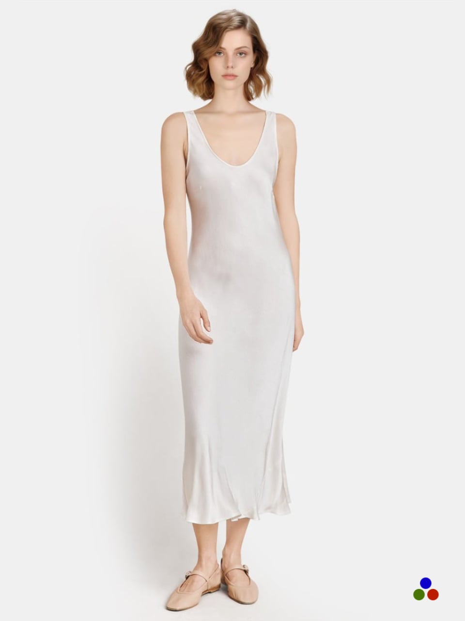 long silk dresses_white