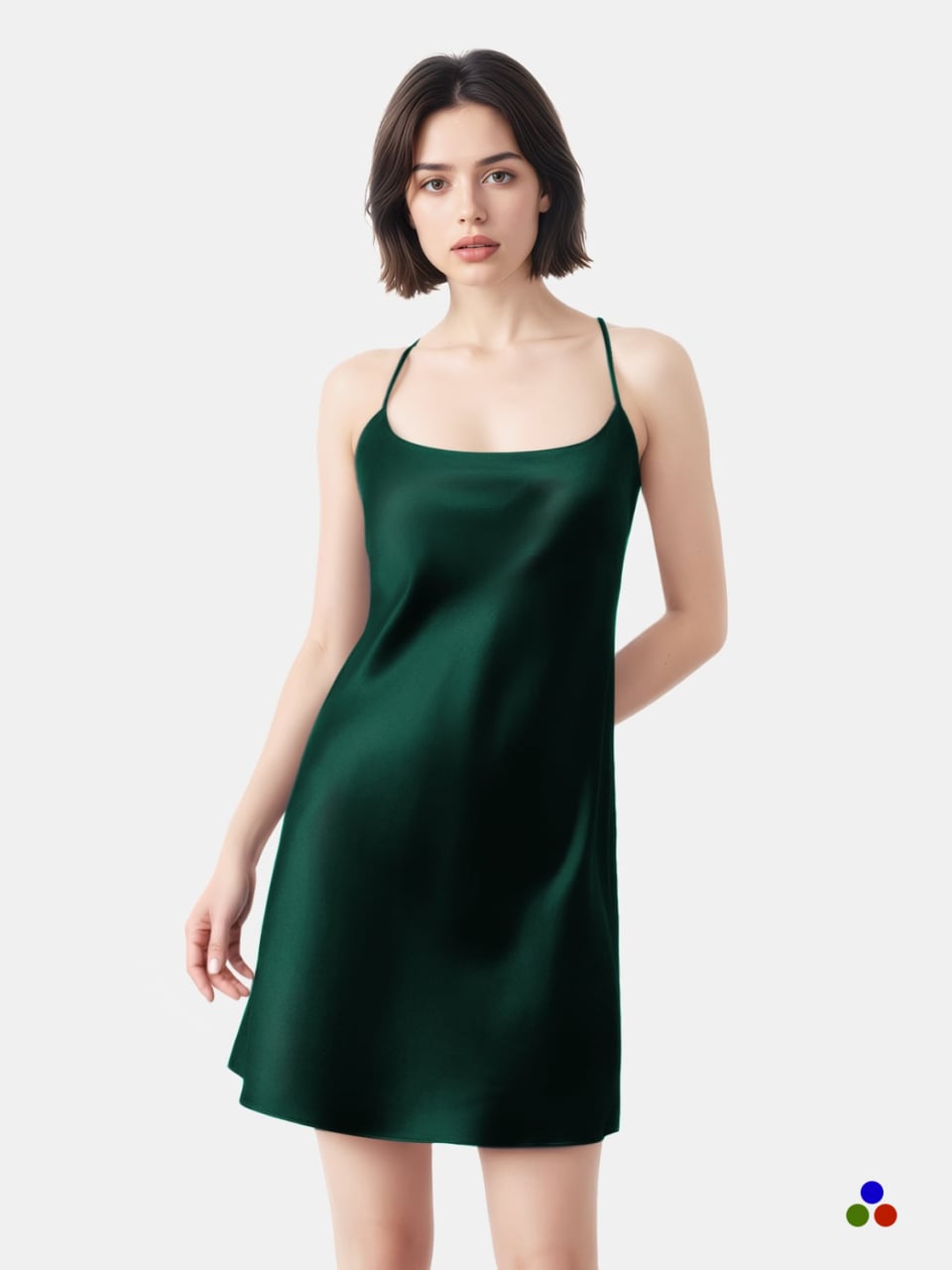 silk slip_dark green