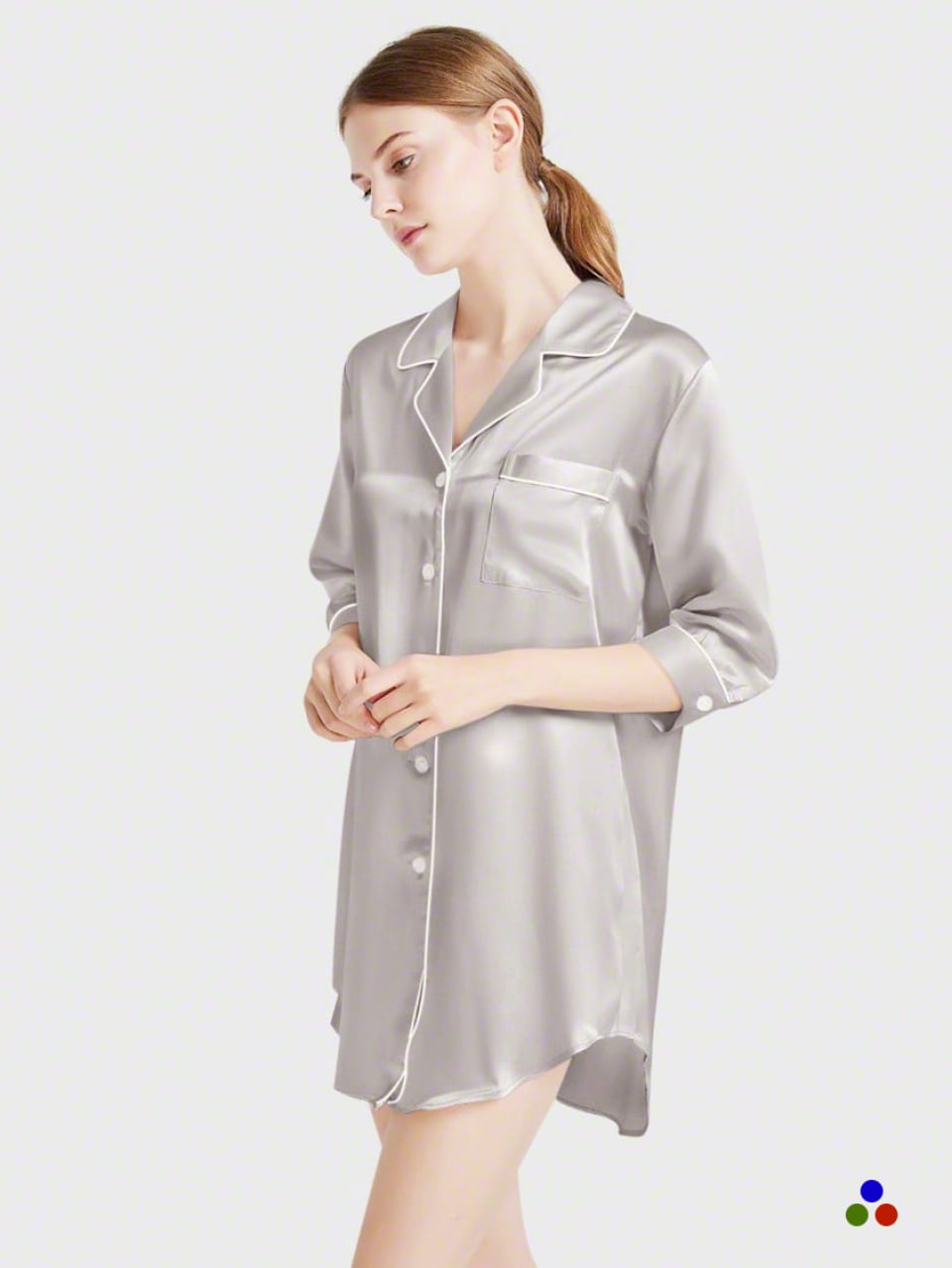silk nightshirt_silver gray/ivory