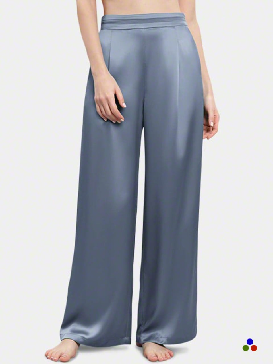 silk pajama trouser_dark pastel blue