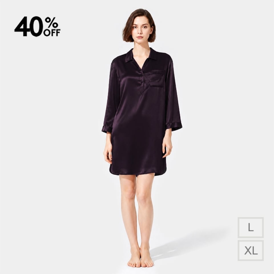 Seidennachthemd_dark purple