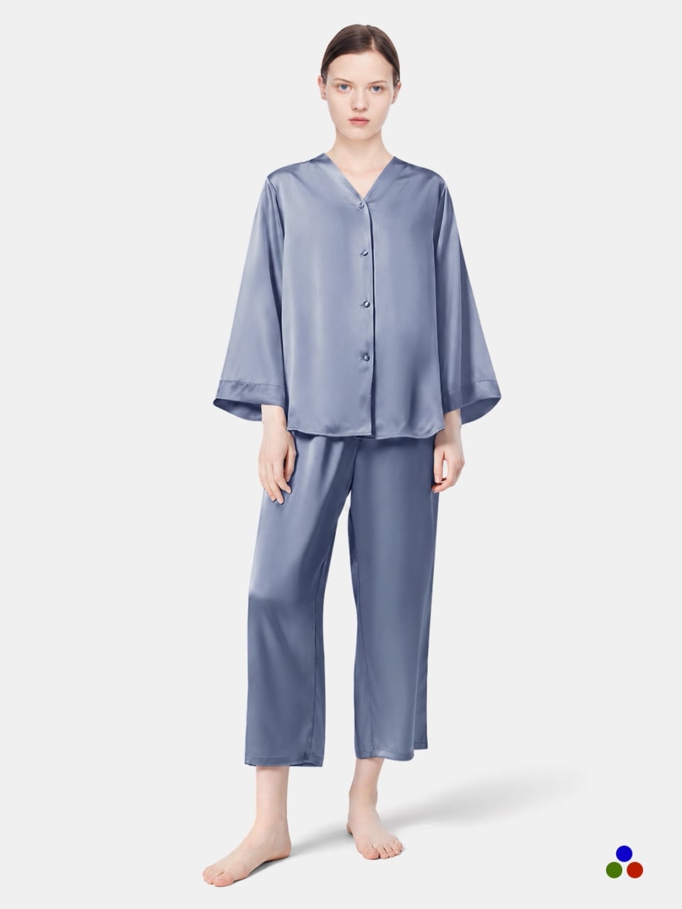 silk pajamas_dark pastel blue
