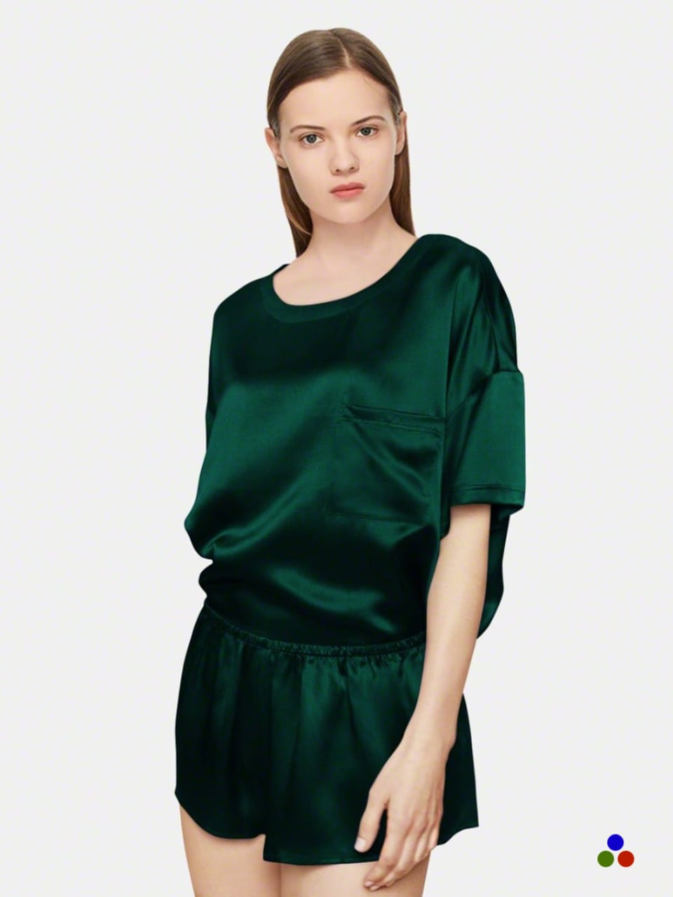silk pajamas_dark green