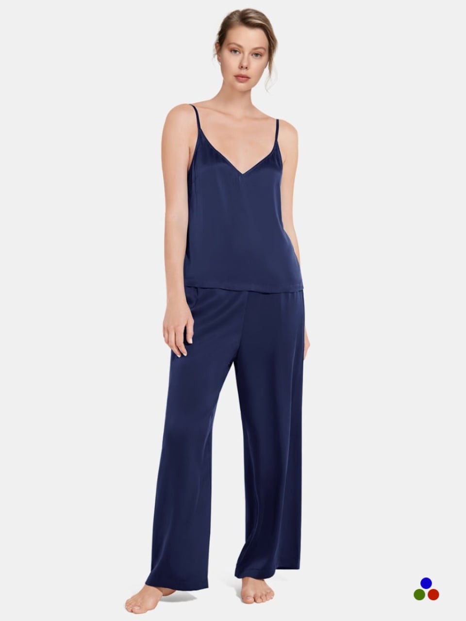 silk cami set_navy
