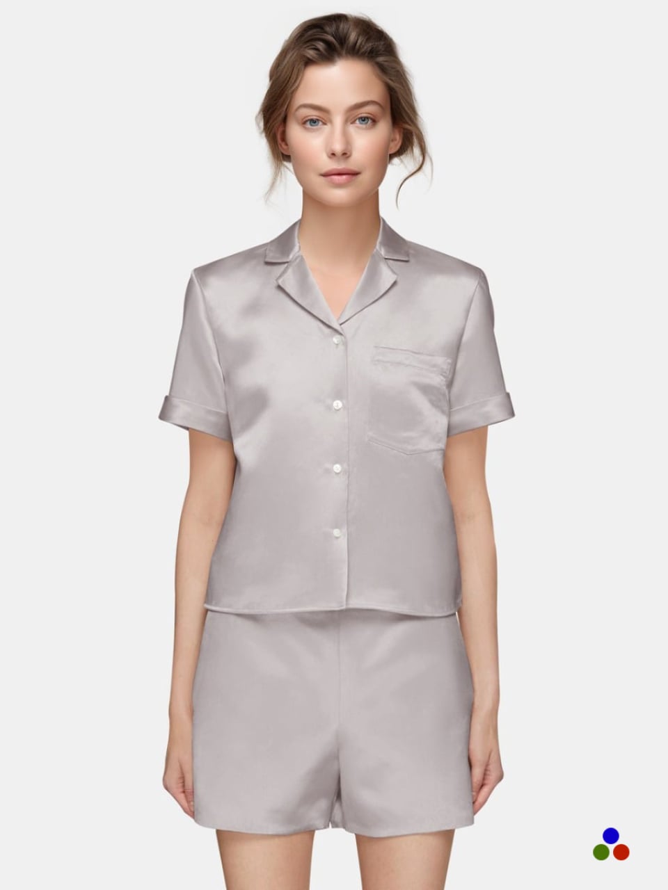silk pajama sets_silver