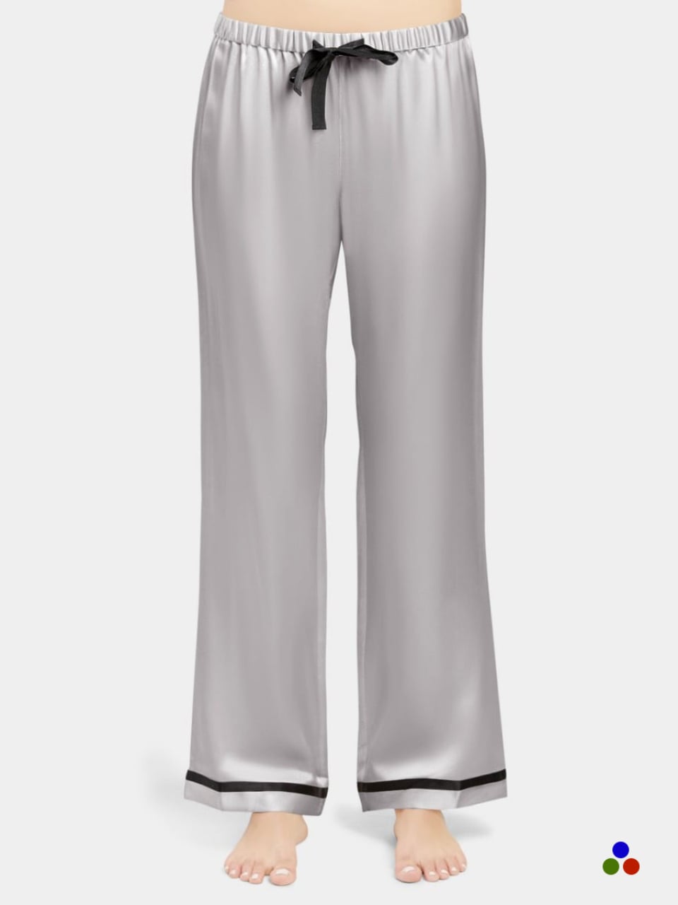 womens silk pajama trousers_silver