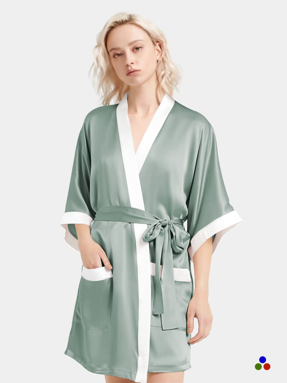 silk robe_cambridge blue/ivory