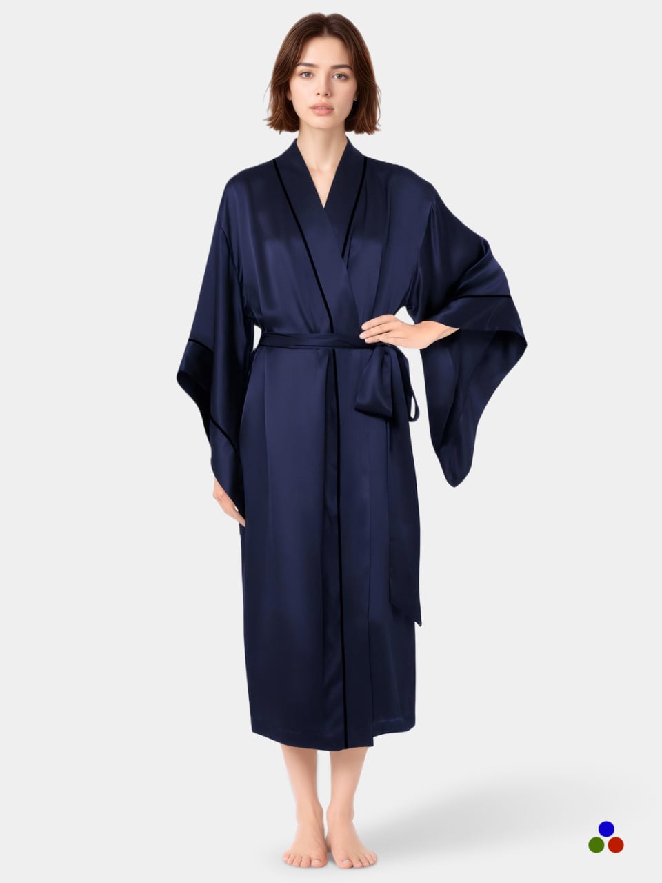 silk robes_navy/black