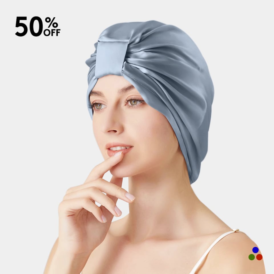 pure silk bonnet_misty blue
