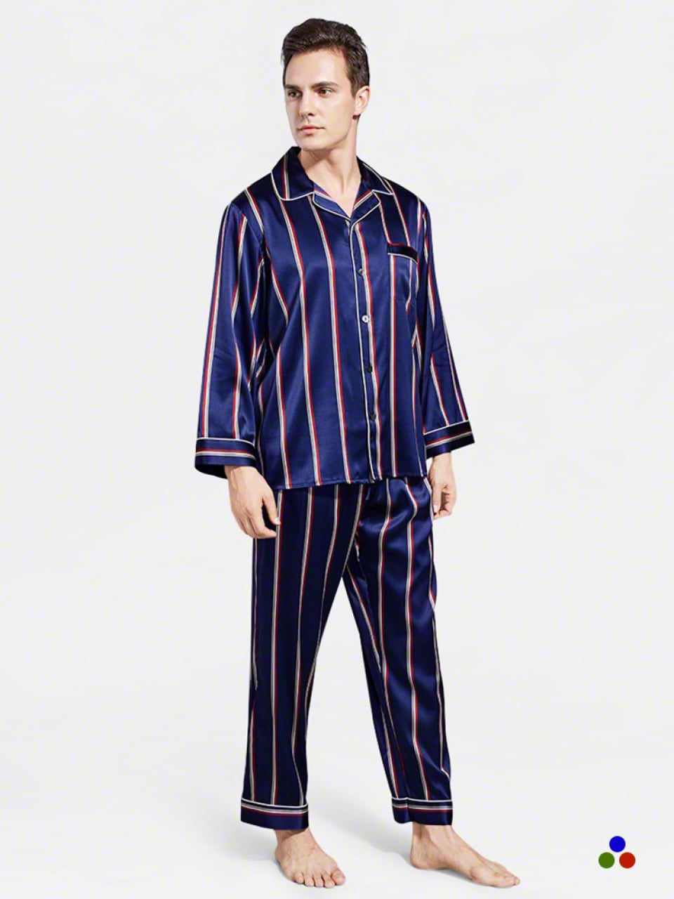 men silk pajamas_gold