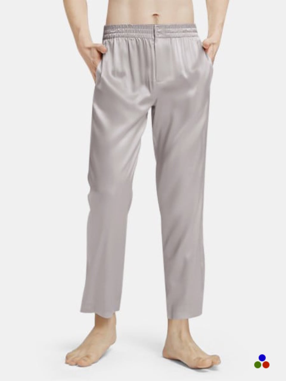 silk pajama pants_silver