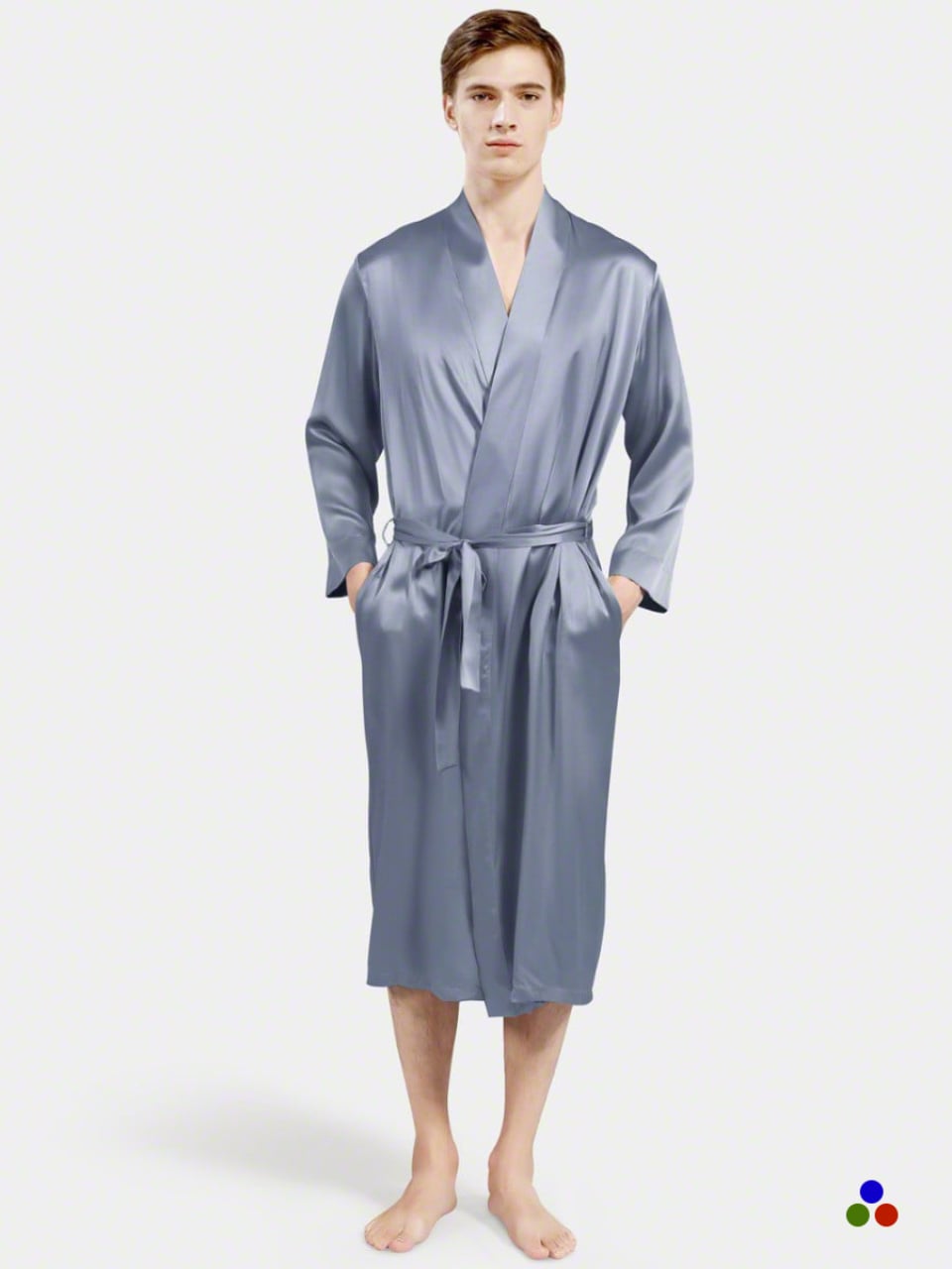 silk robe for men_espresso