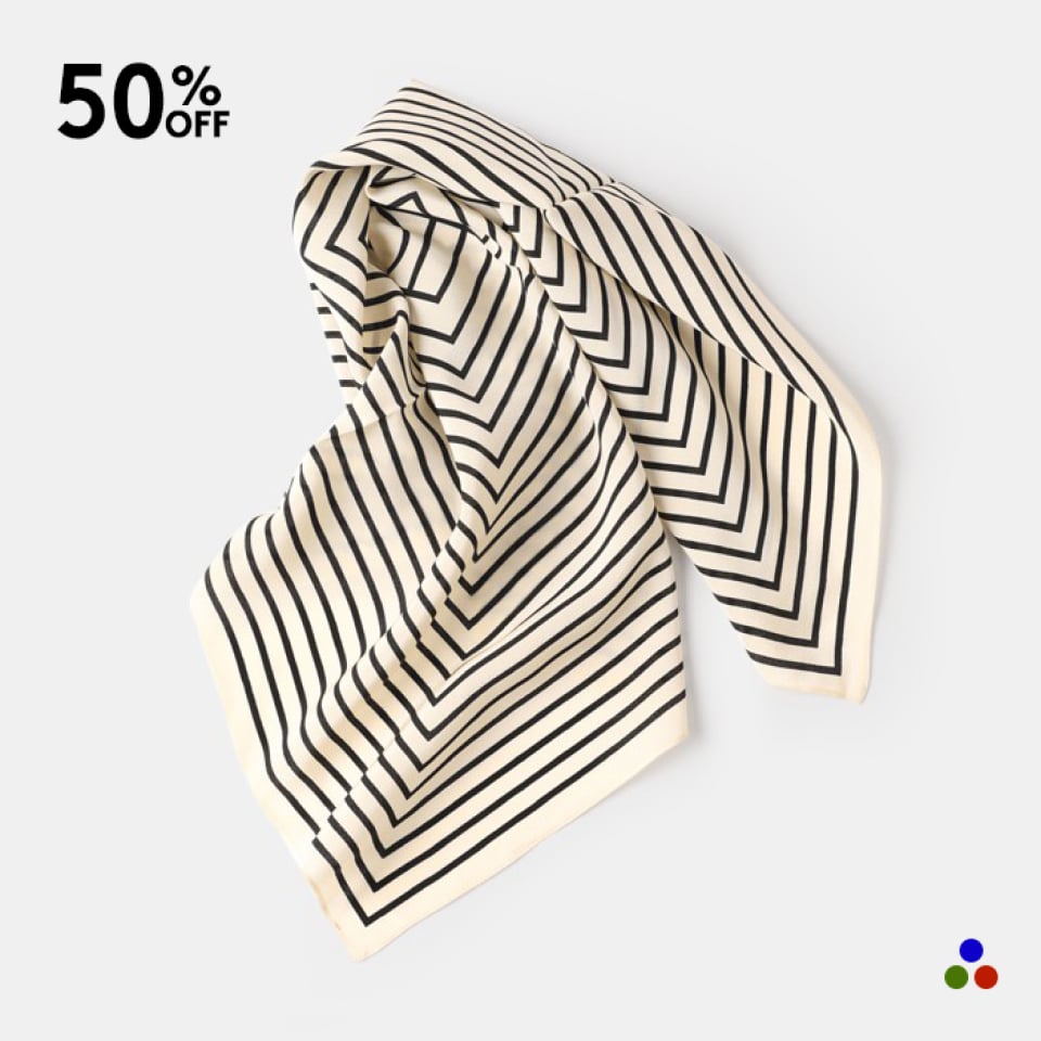 silk scarves-black stripe