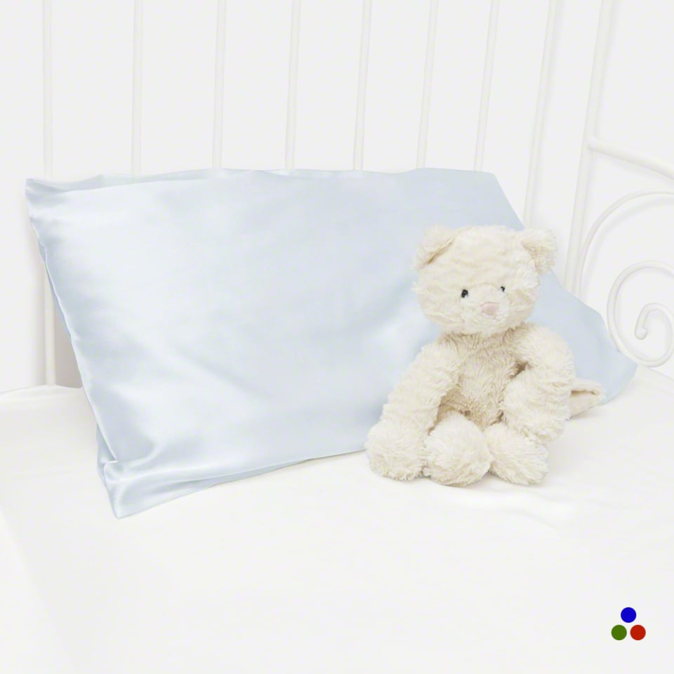 Kopfkissen aus Seide für Säugling_Alice Blue