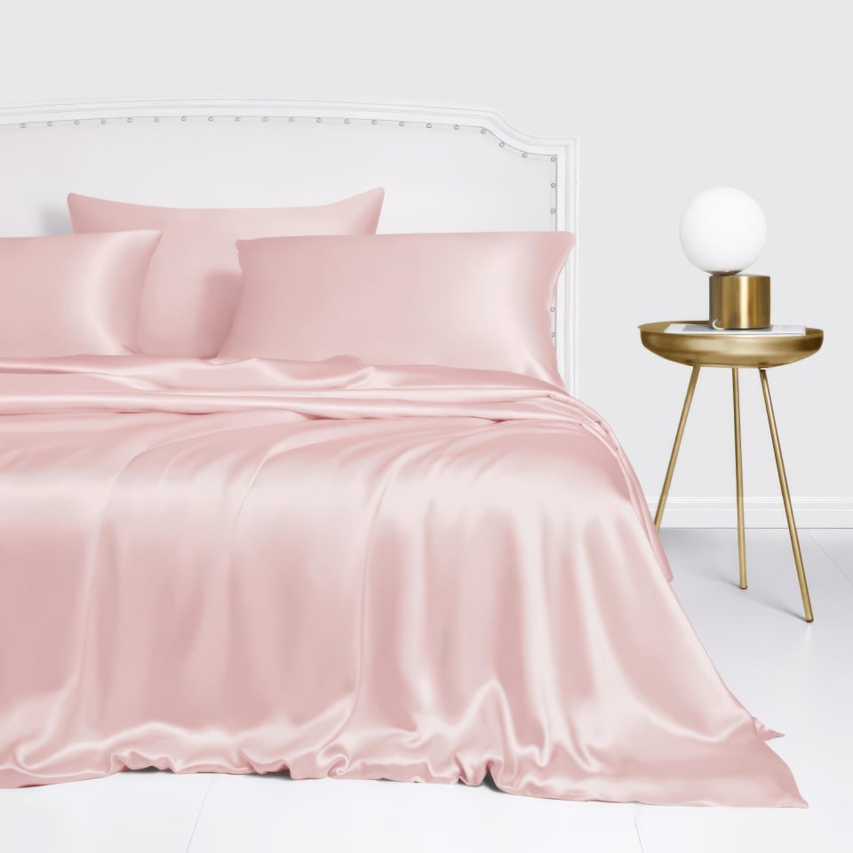 silk duvet cover (premium)-suede rose