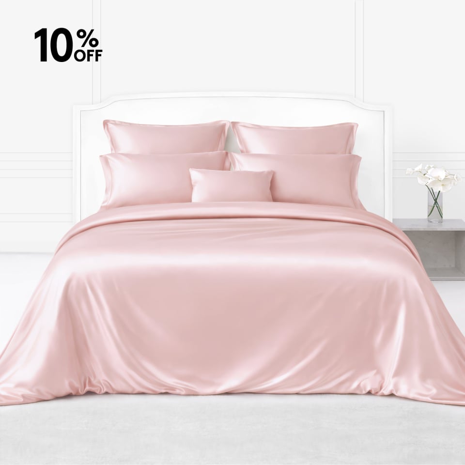 silk bed linen_suede rose