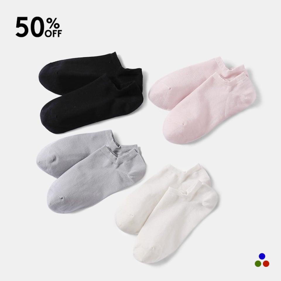 4-Pack Women’s Silk Sneaker Socks