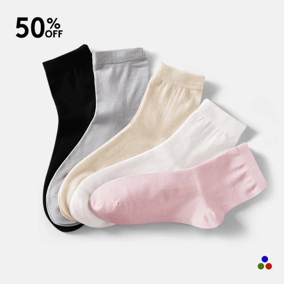 silk socks_black/silver/beige/white/pink