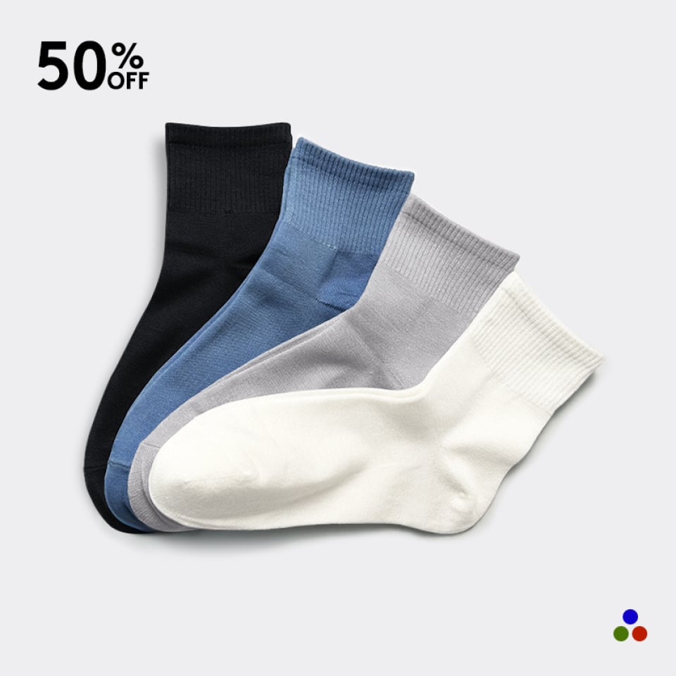lot de 4 paires de chaussettes en soie pour femmes
