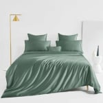 silk bedding set_celadon green