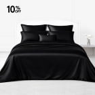 black silk sheet set