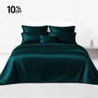 teal silk bedding set